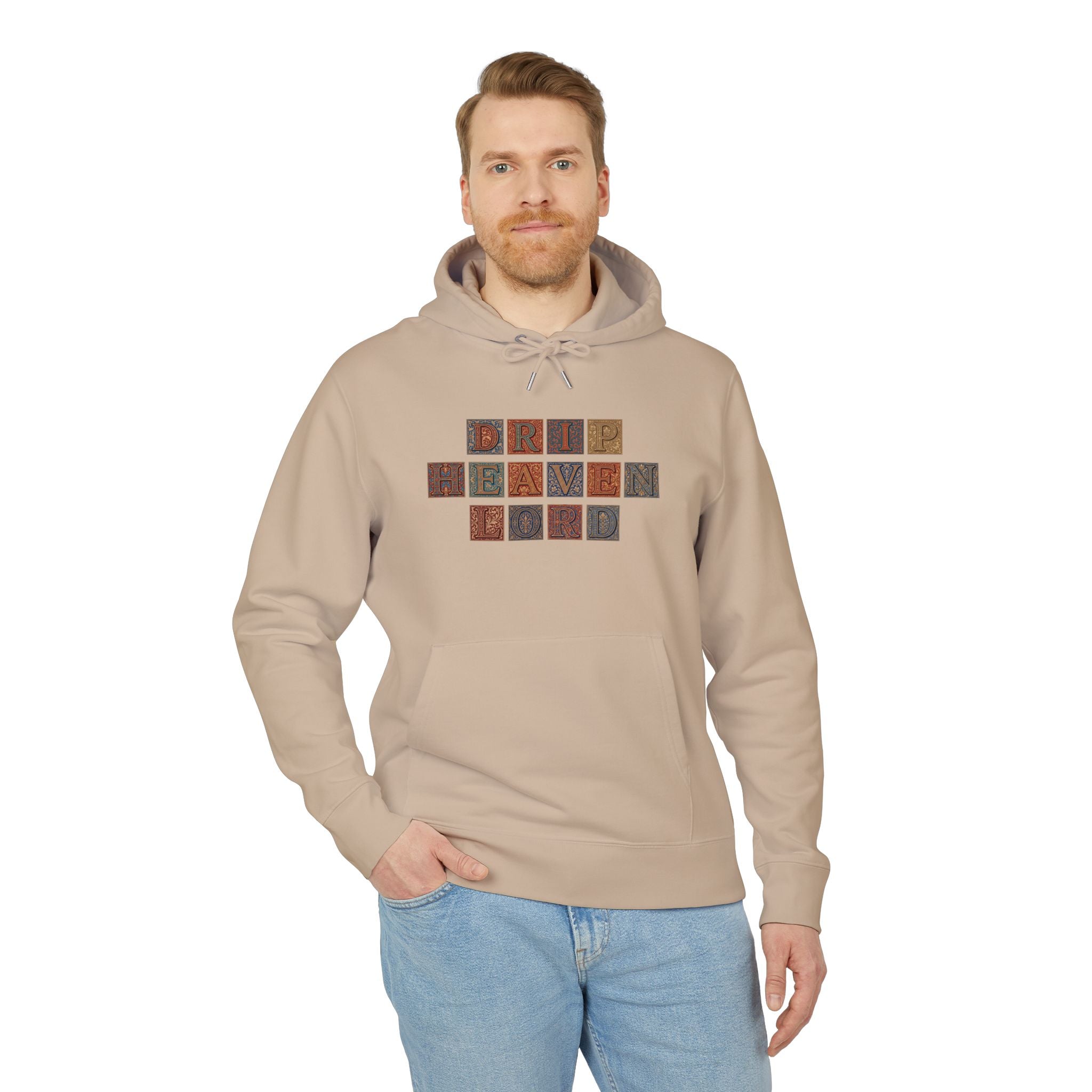 Drip Heaven Lord - Manuscript Letterpress Tile Hoodie