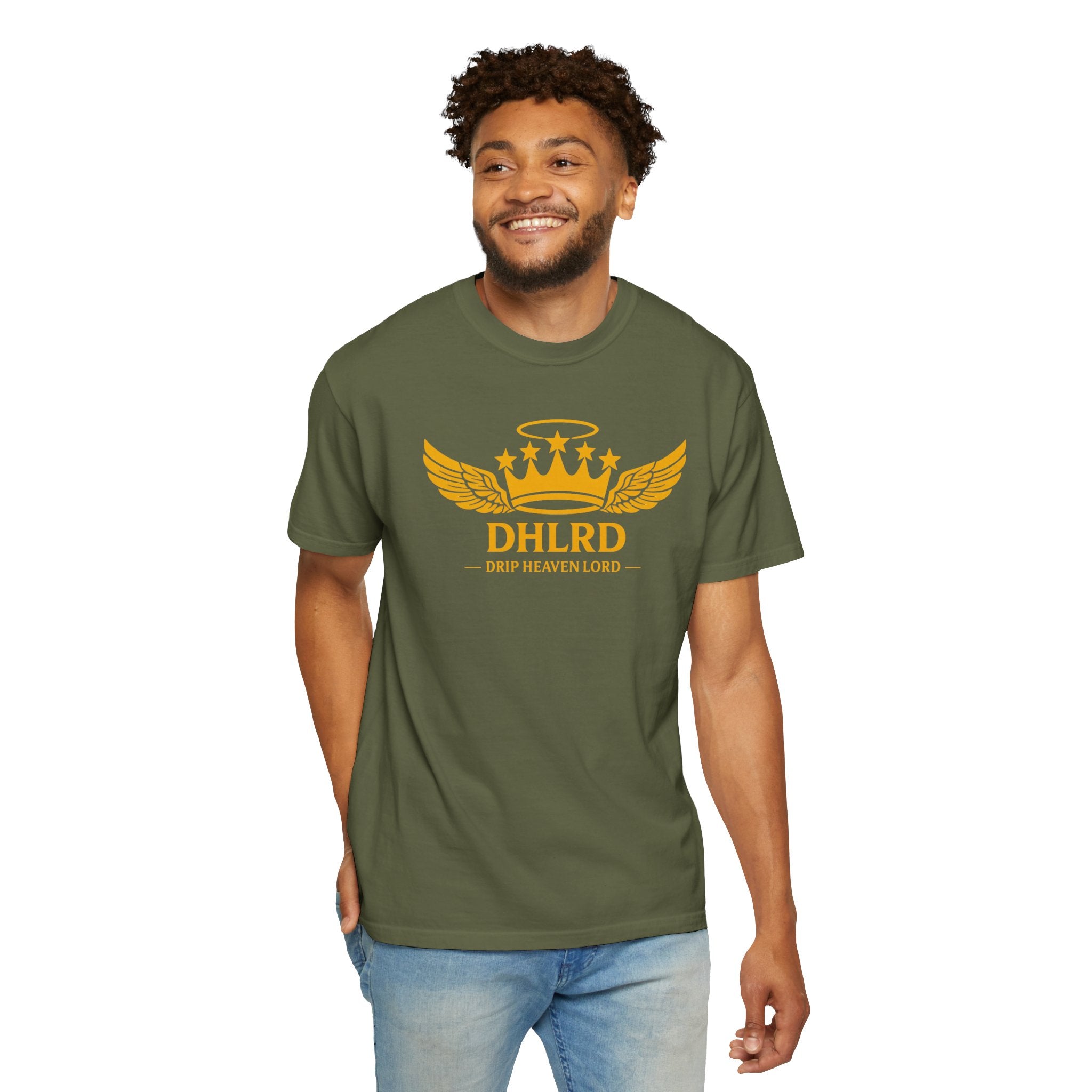 Drip Heaven Lord – Crown & Wings Logo Tee